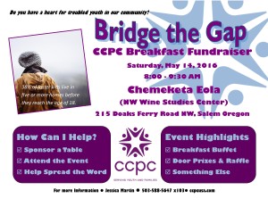 bridge the gap ccpc breakfast fundraiser