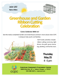 greenhouse and garden ribbon cutting event